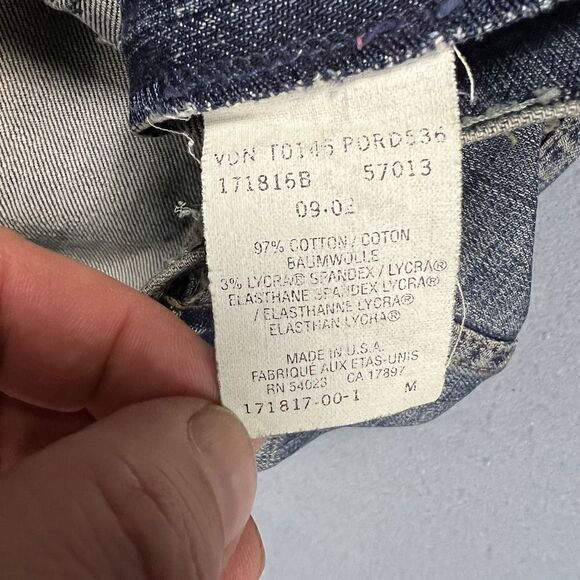 VTG Gap Jean Jacket Womens M 2002 Stretch Trucker Stretch Medium Wash Denim Y2K - Picture 8 of 13